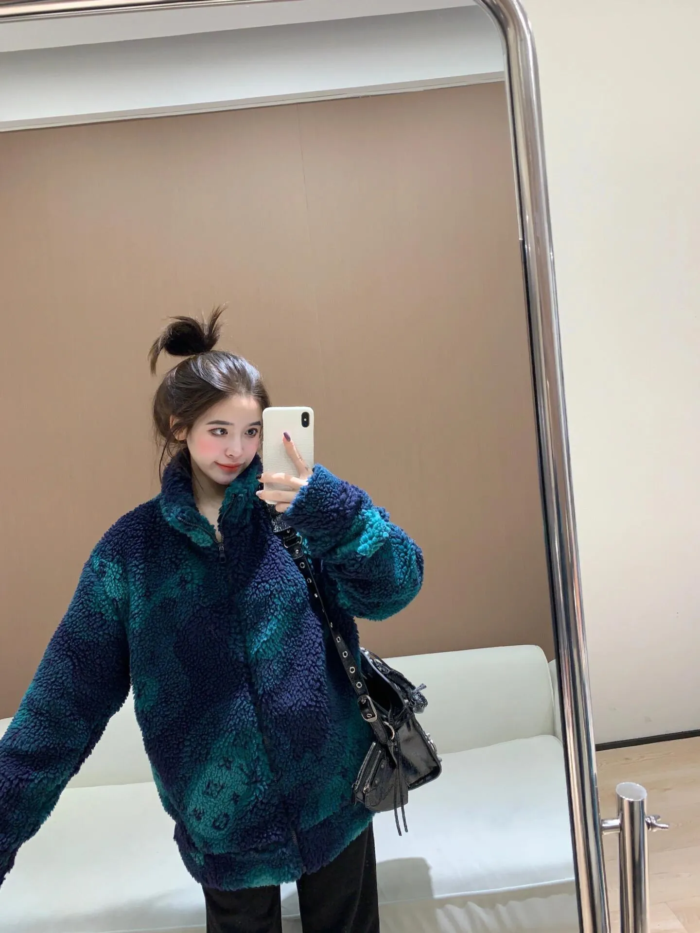 Louis Vuitton/Louis Vuitton presbyopia lambswool teddy jacket